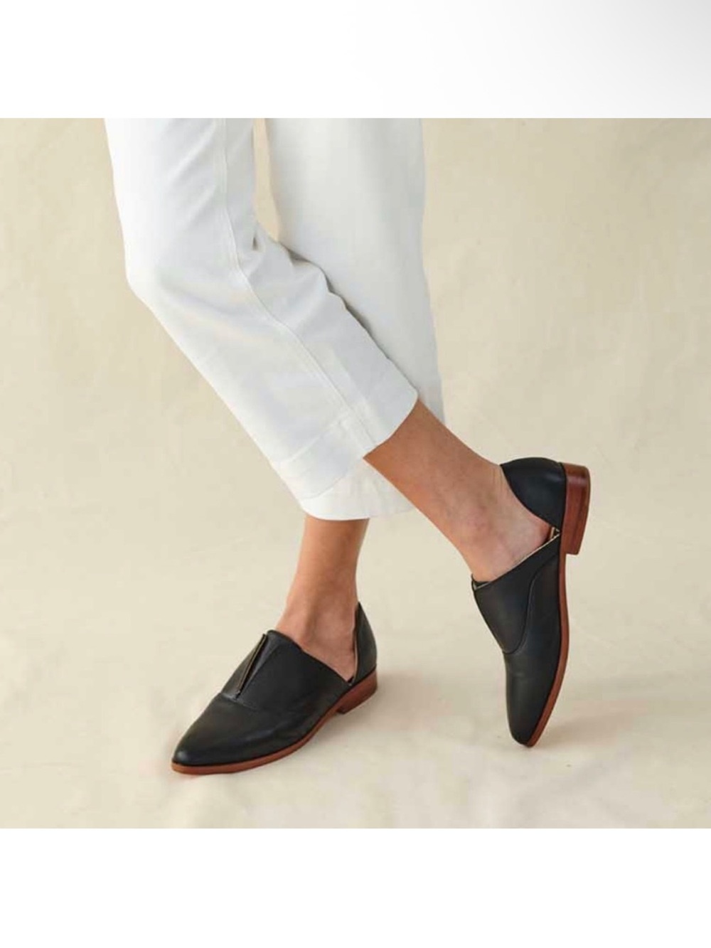 Nisolo Emma Oxford Black Leather Flats